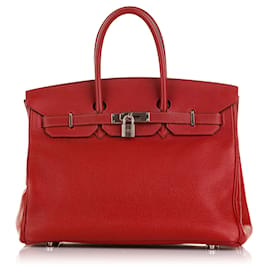 Hermès-HERMES Bolsos Birkin 35-Roja