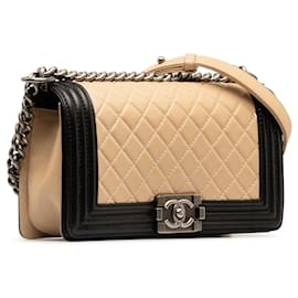 Chanel-CHANEL Handbags Boy-Brown