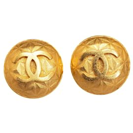 Chanel-CHANEL Brincos Atemporais/clássico-Dourado
