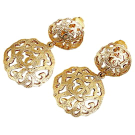 Chanel-CHANEL Earrings Pochette Accessoire-Golden