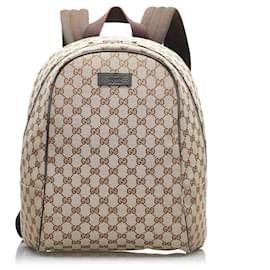 Gucci-Carteira de mochilas GUCCI com corrente atemporal/clássico-Marrom