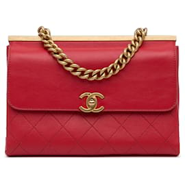 Chanel-CHANEL Bolsas Coco Luxe-Vermelho