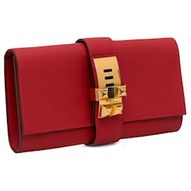 Hermès-HERMES Clutch bags Medor-Red