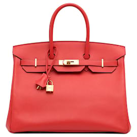 Hermès-HERMES Handbags Classic CC Shopping-Red