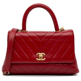 Chanel-CHANEL Handbags Coco Handle-Red
