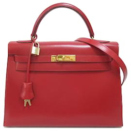 Hermès-HERMES Handbags Kelly 32-Red