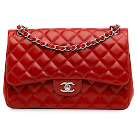 Chanel-CHANEL Sacs à main doublés F-Rouge