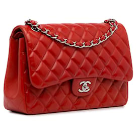 Chanel-CHANEL Handbags lined F-Red