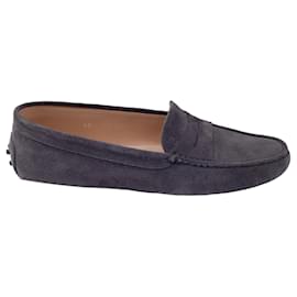 Autre Marque-Tod's Grey Gommino Suede Driving Loafers-Grey