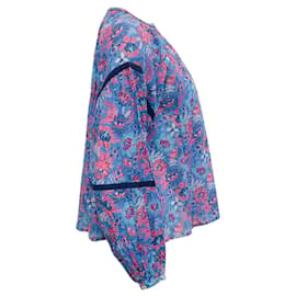 Autre Marque-Chufy Blu / Camicetta con stampa floreale rosa-Blu