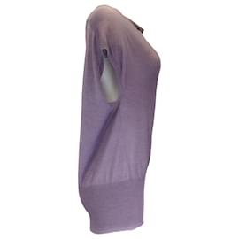 Autre Marque-Maglione pullover in maglia di cashmere e seta viola Hermes-Porpora
