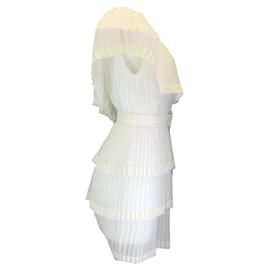 Autre Marque-Koche White One-Shoulder Pleated Midi Dress-White