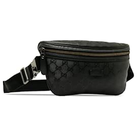 Gucci-Black Gucci GG Imprime Belt Bag-Black
