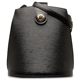 Louis Vuitton-Borsa a tracolla Epi Cluny nera di Louis Vuitton-Nero