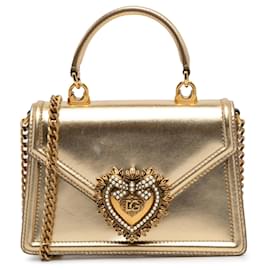 Dolce & Gabbana-Gold Dolce&Gabbana Devotion Bag Satchel-Golden
