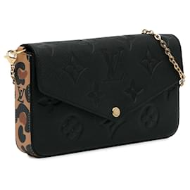 Louis Vuitton-Borsa a tracolla Pochette Felicie nera con monogramma Empreinte Wild at Heart-Nero