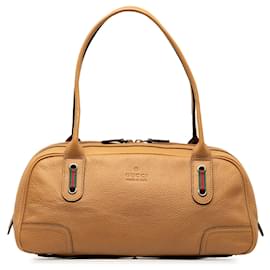 Gucci-Tan Gucci Leather Princy Shoulder Bag-Camel