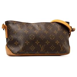 Louis Vuitton-Brown Louis Vuitton Monogram Trotteur Crossbody Bag-Brown