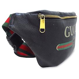 Gucci-Sac ceinture noir à logo Gucci-Noir