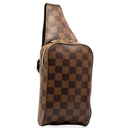 Louis Vuitton-Bolsa Louis Vuitton Damier Ebene Geronimos Marrom Marrom-Marrom