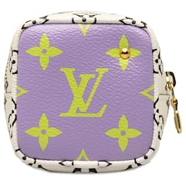 Louis Vuitton-Purple Louis Vuitton Monogram Giant Porte Monet Cube Coin Pouch-Purple