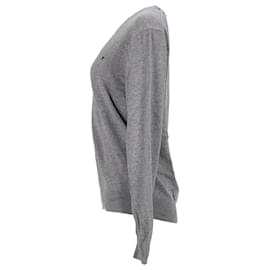 Tommy Hilfiger-Suéter masculino de seda de algodão orgânico Tommy Hilfiger em algodão cinza-Cinza