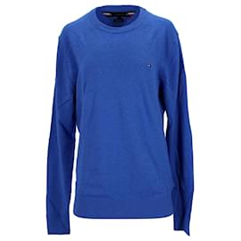 Tommy Hilfiger-Jersey suave con cuello redondo para hombre-Azul