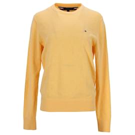 Tommy Hilfiger-Jersey de seda y algodón orgánico para hombre-Amarillo