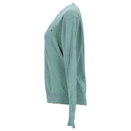 Tommy Hilfiger-Jersey de seda y algodón orgánico para hombre-Verde