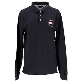 Tommy Hilfiger Mens Long Sleeve Regular Fit Polo Navy blue