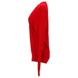 Tommy Hilfiger-Tommy Hilfiger Pull en pur coton mouliné pour homme en coton rouge-Rouge