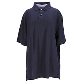 Tommy Hilfiger-Herren-Poloshirt mit normaler Passform und kurzen Ärmeln-Marineblau