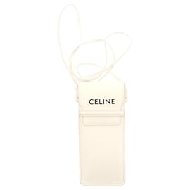 Céline-Sacs à main CELINE, portefeuilles et étuis T.  Cuir-Blanc