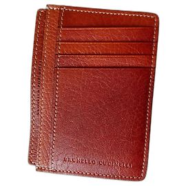 Brunello Cucinelli Portatarjetas Castaño
