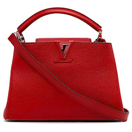 Louis Vuitton-Louis Vuitton Red Taurillon Capucines BB-Vermelho