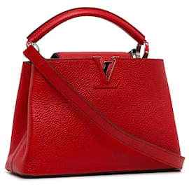 Louis Vuitton-Louis Vuitton Red Taurillon Capucines BB-Vermelho
