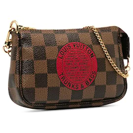 Louis Vuitton-Louis Vuitton Brown Damier Ebene Trunks and Bags Mini Pochette Accessoires-Brown