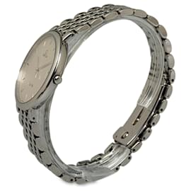 Omega-Omega De Ville Presupper-Uhr aus silbernem Quarz-Edelstahl-Silber