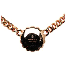 Gucci-Gucci Gold Double G Flower Necklace-Golden