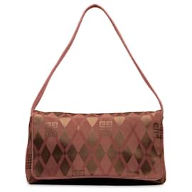 Givenchy-Bolsa de ombro em nylon com estampa rosa Givenchy-Marrom,Rosa