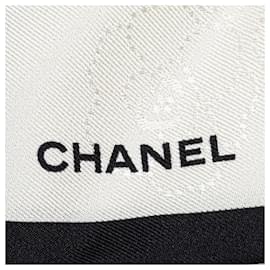 Chanel-Chanel – Haargummi mit CC-Schleife aus weißer Seide-Weiß