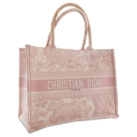 Dior-Borsa per libri Dior rosa media Toile de Jouy-Rosa