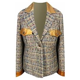 Chanel-Chaqueta de tweed al estilo de Kristen Stewart en París / Egipto.-Multicolor