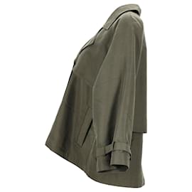 Ba&Sh-Ba&Sh Tea lined-Breasted Twill Jacket In Green Cotton-Green,Olive green