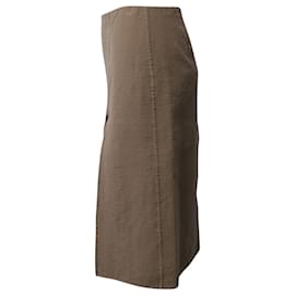 Marc Jacobs-Marc Jacobs Side Slit Pencil Skirt in Beige Wool-Beige