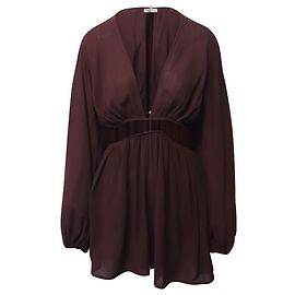 Zimmermann Zimmerman Cut-Out Romper in Burgundy Viscose  Dark red