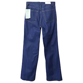 Re/Done-RE/done Straight Leg Denim Jeans in Blue Cotton-Blue