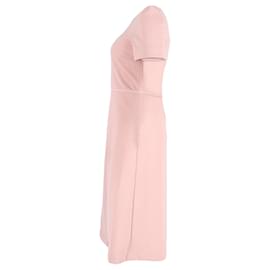 Fendi-Fendi Shift Midi Dress in Dusty Pink Polyester-Pink