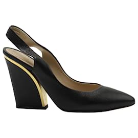 Chloé-Zapatos de tacón Chloé en cuero negro-Negro