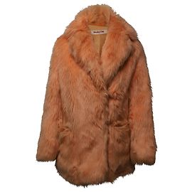 See by Chloé See by Chloe Faux-Fur Coat in Pink Peach Modal Pink Peach